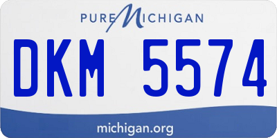 MI license plate DKM5574
