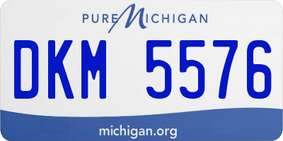 MI license plate DKM5576