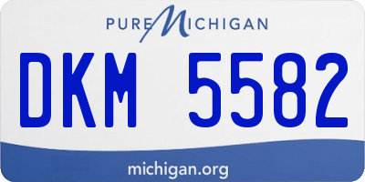 MI license plate DKM5582