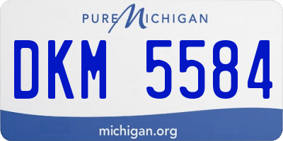 MI license plate DKM5584