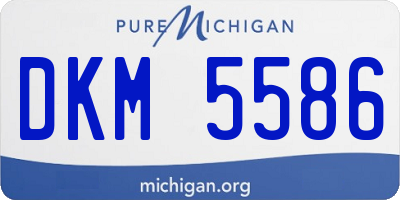 MI license plate DKM5586