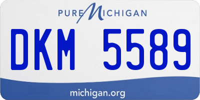 MI license plate DKM5589