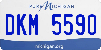 MI license plate DKM5590
