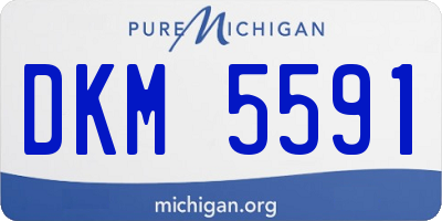 MI license plate DKM5591