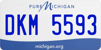 MI license plate DKM5593