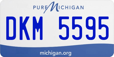 MI license plate DKM5595