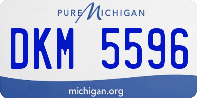 MI license plate DKM5596