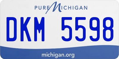 MI license plate DKM5598