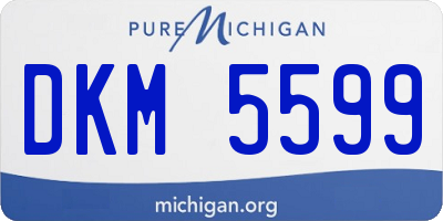 MI license plate DKM5599