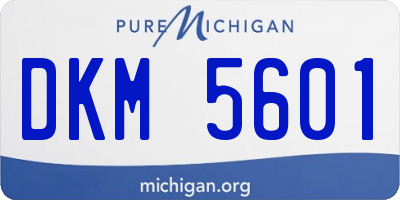 MI license plate DKM5601