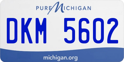 MI license plate DKM5602