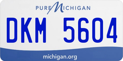 MI license plate DKM5604