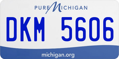 MI license plate DKM5606