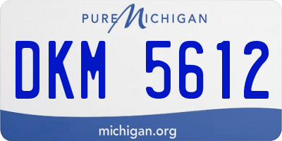 MI license plate DKM5612