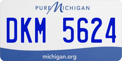 MI license plate DKM5624