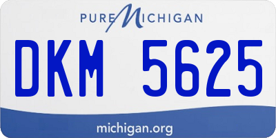 MI license plate DKM5625