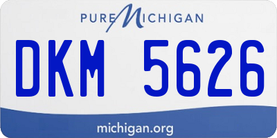MI license plate DKM5626