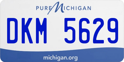 MI license plate DKM5629