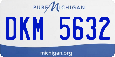 MI license plate DKM5632