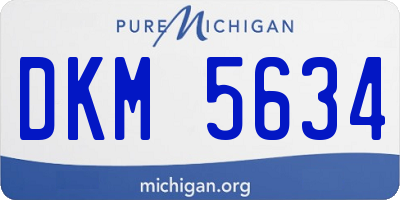 MI license plate DKM5634