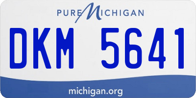 MI license plate DKM5641
