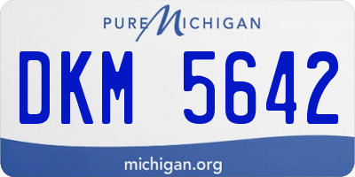 MI license plate DKM5642