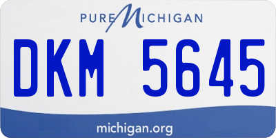 MI license plate DKM5645