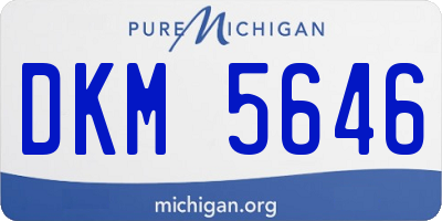 MI license plate DKM5646