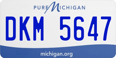 MI license plate DKM5647