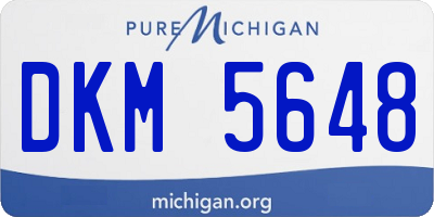MI license plate DKM5648