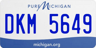MI license plate DKM5649