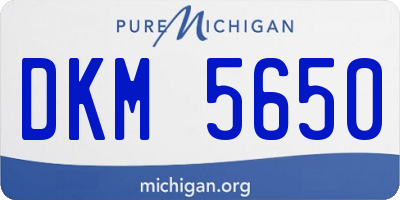 MI license plate DKM5650