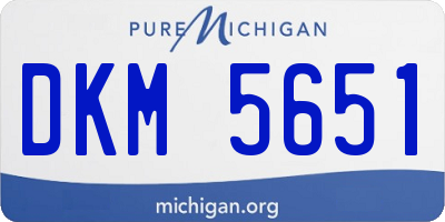 MI license plate DKM5651