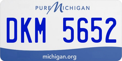 MI license plate DKM5652