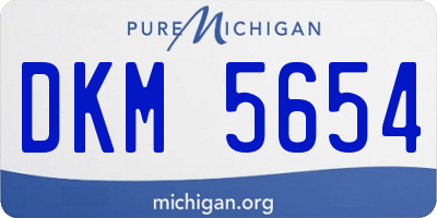 MI license plate DKM5654