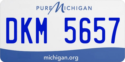 MI license plate DKM5657