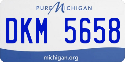 MI license plate DKM5658