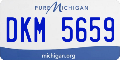 MI license plate DKM5659
