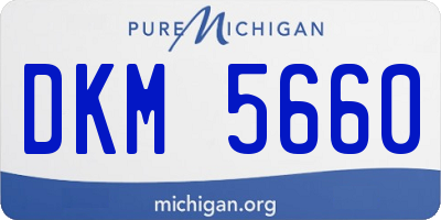 MI license plate DKM5660