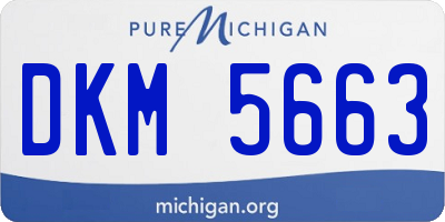 MI license plate DKM5663