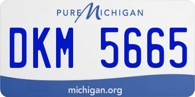 MI license plate DKM5665