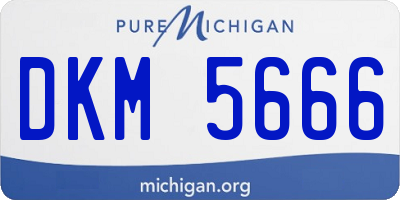 MI license plate DKM5666