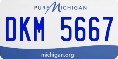 MI license plate DKM5667