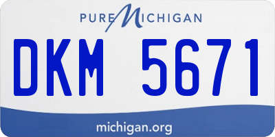 MI license plate DKM5671