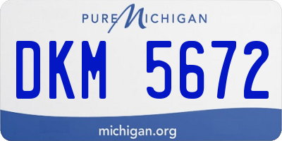 MI license plate DKM5672