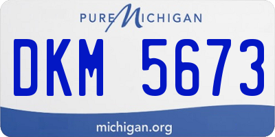 MI license plate DKM5673