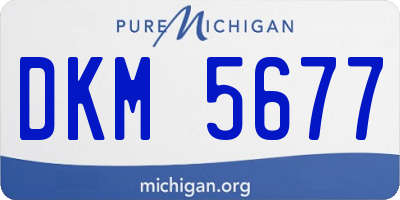 MI license plate DKM5677