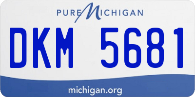 MI license plate DKM5681