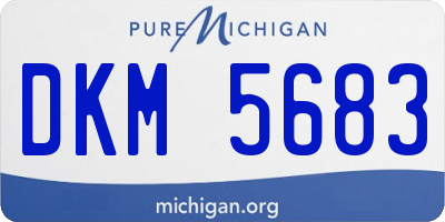 MI license plate DKM5683