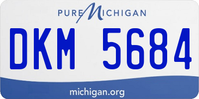 MI license plate DKM5684